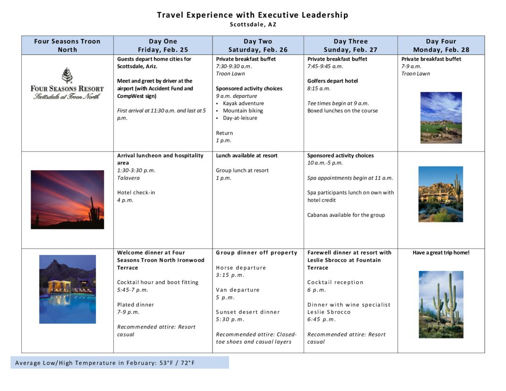 thumbnail of Scottsdale Executive Travel Experience Grid_December